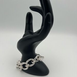 Banana Republic Silver Link Bracelet Toggle Clasp -  EUC